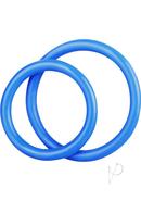Candb Gear Silicone Cock Ring Set (2 Piece) - Blue