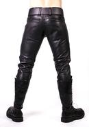 Prowler Red Prowler Leather Jeans 34in - Black