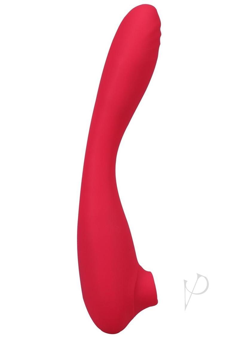 This Product Sucks Bendable Wand Rechargeable Silicone Vibrator - Pink